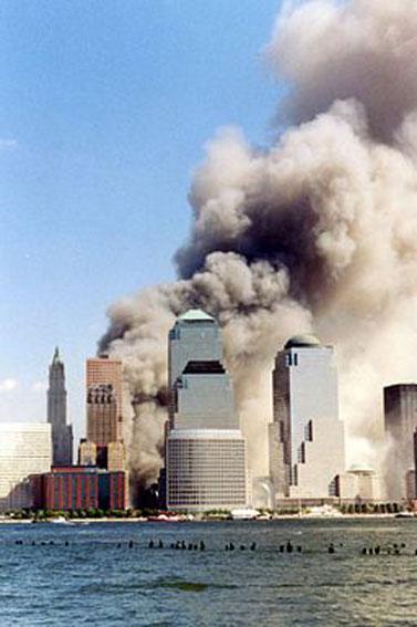 World Trade Center, 11. September 2001. Foto: Wally Gobetz